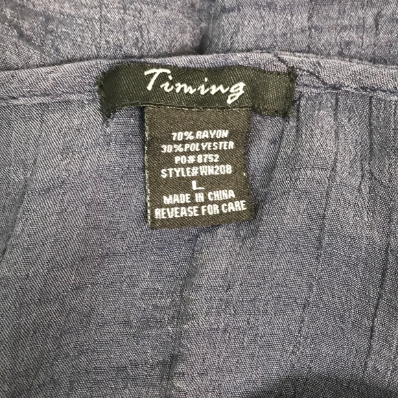 Timing Tops Timing Boho Style Front Embroidered Blouse Large Poshmark